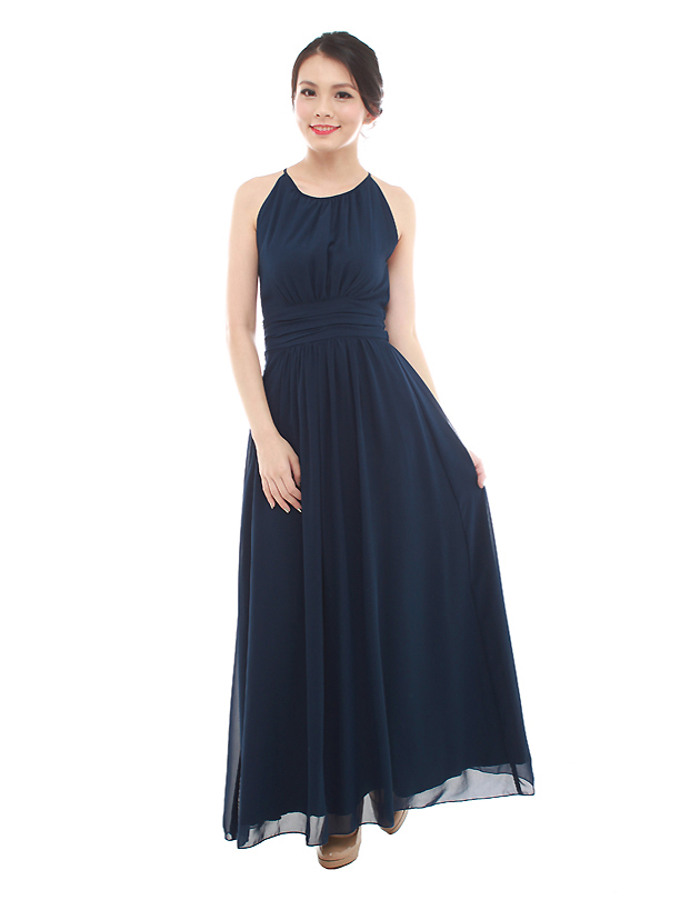 Ava Maxi Dress in Navy Blue